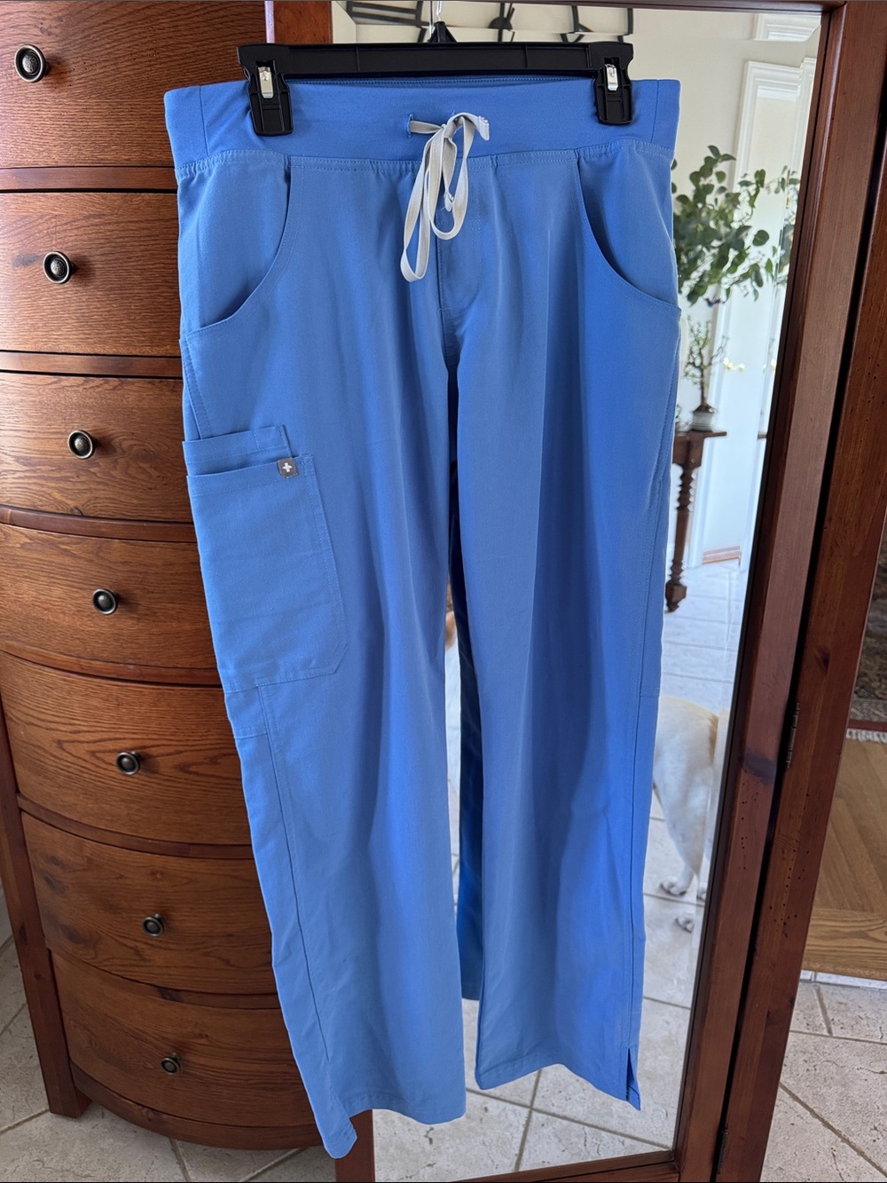 Figs Women's Kade Straight Leg Scrub Pants in Ceil Blue
